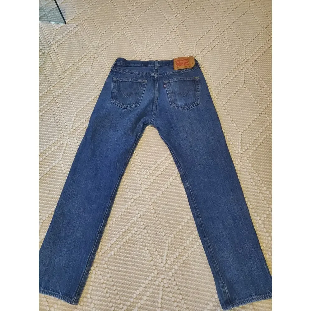 Levi's Men's 501 30x30 Original Straight Fit Jeans - Dark Wash